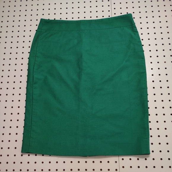 J. Crew Green No. 2 Pencil Skirt, Size 2